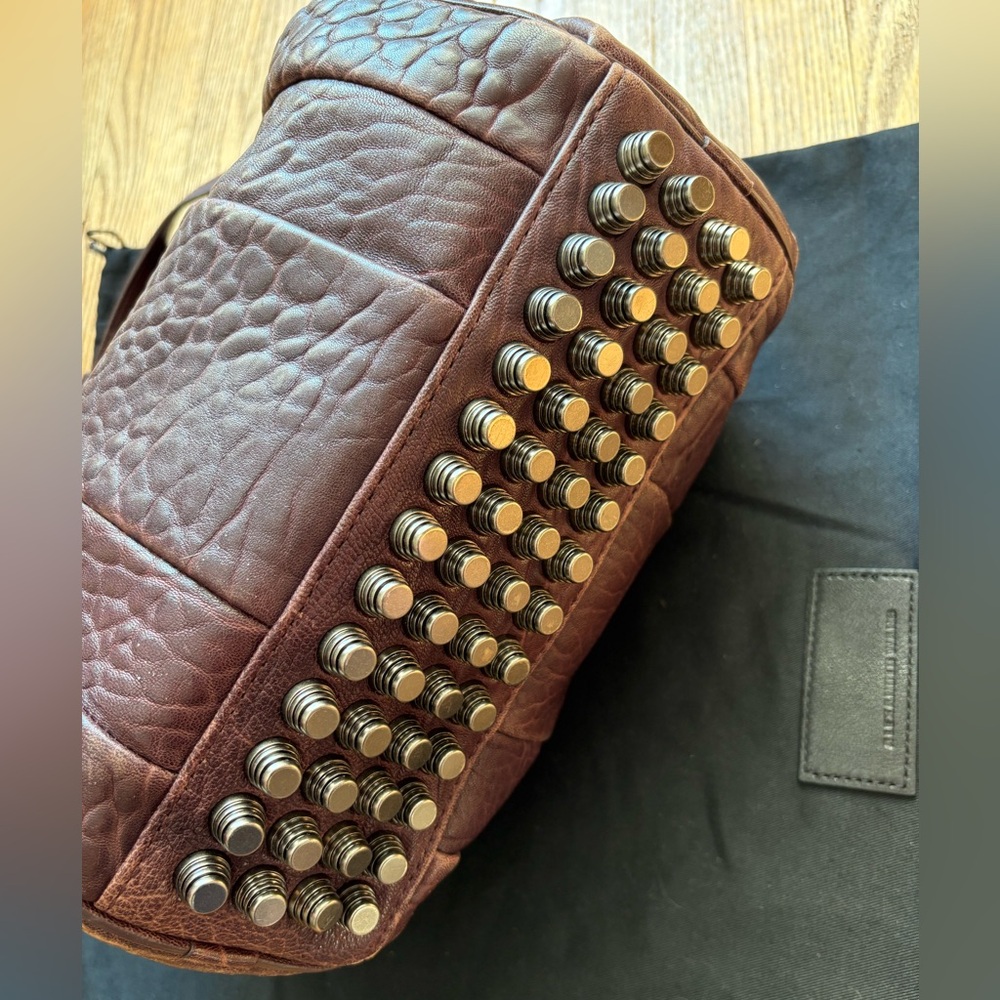 Alexander Wang Rocco Bag , Burgundy with Silver-Toned Hardware, Studded bottom. - Picture 8 of 14